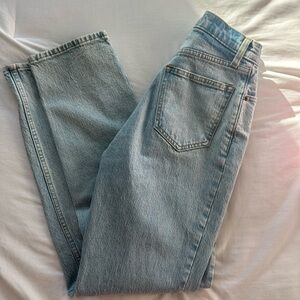 Abercrombie 90s Ultra High Rise Straight Jean size 24 Curve in light wash